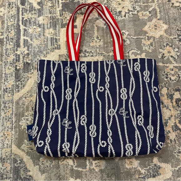 Navy Rope Print Tote Bag - Picture 1 of 4